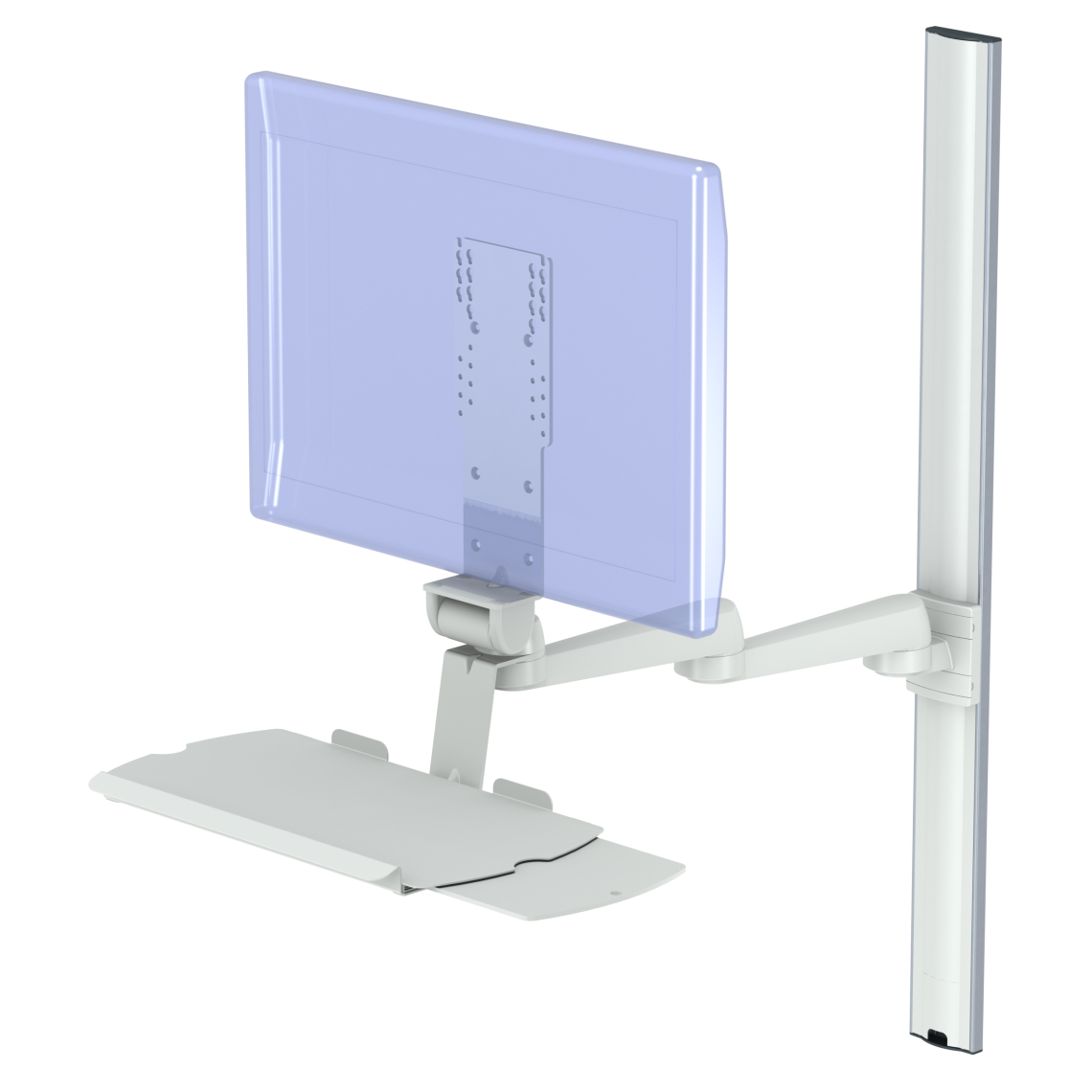 Mounting arm rm-port for PDMS double on iTD profile from iTD